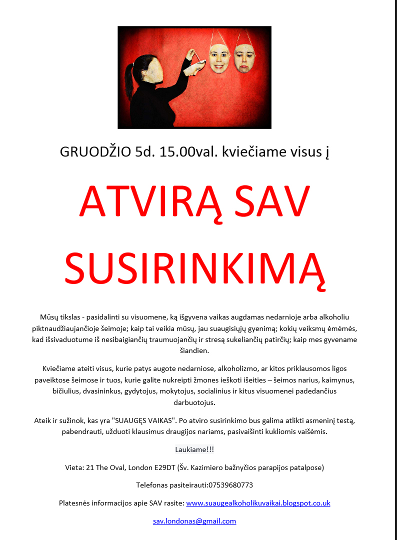 Kviečiame į susitikimą, kurio tema – vaikai nedarniose šeimose